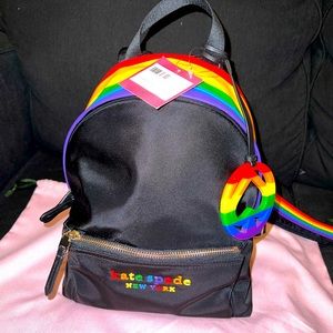 Kate spade rainbow/pride medium backpack.